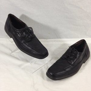 Boxer Mens Oxford Shoes Size 12 US, Euro 45 Black Leather Shock Point Heel.